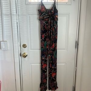 Willow-root Tropical Gauzy Jumpsuit